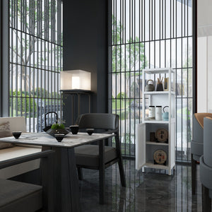 Storage Cabinet With Tall Tower, Multifunctional For Bathroom
