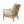 Arm Chair With Open Back Spindle Design, Padded Armrests