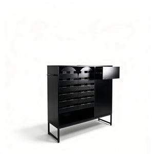 Buffet Cabinet with Storage and Woven Doors