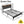 Bed With Charging Station, American Design Upholstered Headboard, Metal Platform