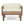 2 Piece Patio Set With Open-Back Loveseat And Coffee Table - Beige / Brown