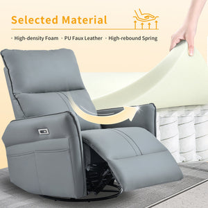 Power Swivel Rocker Recliner Chair for Adults