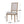 French Country Style Dining Chair with Upholstered Seating and Fluted Legs