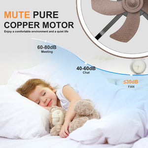 20.5" Rustic LED Ceiling Fan with Remote & APP Control