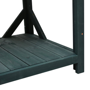 TOPMAX 65" Large Wooden Farmhouse Rustic Outdoor Potting Bench Table