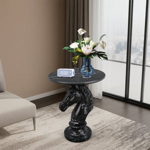 Horse Head Accent Table Animal Statue End Table