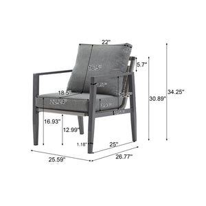 Modern Lounge Chair With Rope Accents And Cushions