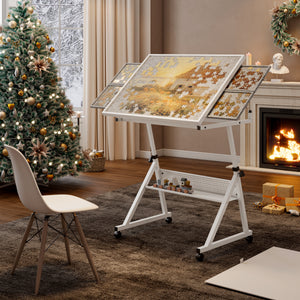 1500 Pieces Jigsaw Puzzle Metal Table Board with 4 Trays