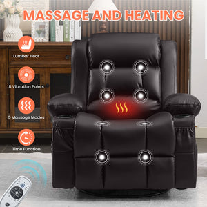 360° Swivel Rocker Recliner for Adults