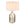 Silver Round Table Lamp with White Fabric Shade