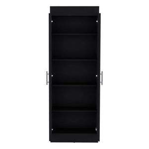 Clinton - Pantry Cabinet Kitchen Storage - Black