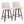 Toriano - Mid Century Modern Fixed Height Counter Stool & Square Footrest (Set of 2)