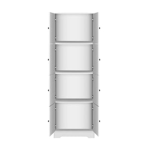 Tall Storage Cabinet With 8 Doors And 4 Shelves, Wall Storage Cabinet For Living Room, Kitchen, Office, Bedroom, Bathroom
