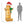 6ft Inflatable Gingerbread Man with LED Lights - Christmas Yard Decoration