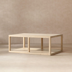 Ellis - Open Frame Coffee Table With Lower Shelf - Natural