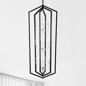 12-Light Farmhouse Kitchen Chandeliers, Matte