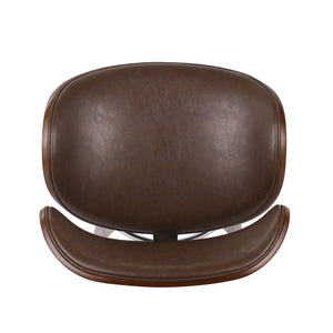 Lumos Mid Century Modern Upholstered Swivel Barstool