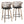 Cosini - Mid Century Modern Fixed Height Barstool With Swivel And Round Footrest (Set of 2)