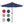 9Ft Patio Umbrella with 32 LED Solar Lights (Blue)
