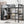 Full Size Loft Bed Frame with Built-in Wardrobe, Metal Loft Bed with Desk and Storage Shelves