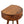 Solid Wood Chestnut Semi Circle Nightstand, 1-Drawer, Nordic Legs