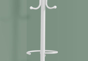 Freestanding Coat Rack with 6 Hooks and Hanging Bar