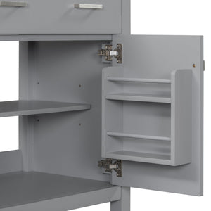 Bathroom Vanity With Ceramic Sink, Modern Single Bathroom Cabinet With 2 Doors And A Shelf, Soft Close Doors