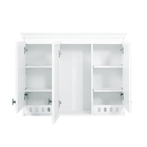 Wall Mount Mirror Cabinet With Adjustable Shelves, Soft Closing Hinges