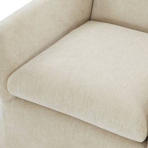 Luisa - Skirted Swivel Accent Chair