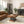 Square Coffee Table With Crisscross Base - Brown / Black