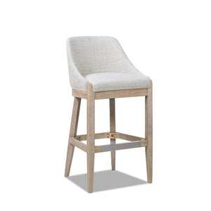 Newport 30.5" Coastal Curved Back Upholstered Barstool