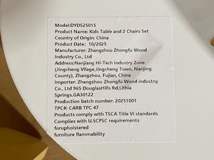Kids Table and Chair Set
