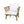 Outdoor Club Chair with Curved Backrest and Frame - White
