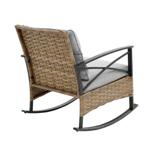 3pcs Rocking Rattan Set - Grey
