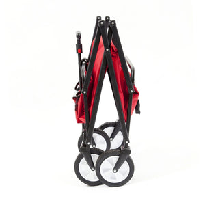 Seina Steel Collapsible Folding Outdoor Portable Utility Cart in Red (3 Pack)