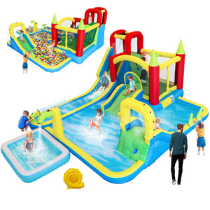 11-in-1 Inflatable Slide Water Park for Kids