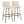 Toriano - Mid-Century Modern Fixed Height BarStool With Round Footrest (Set of 2)