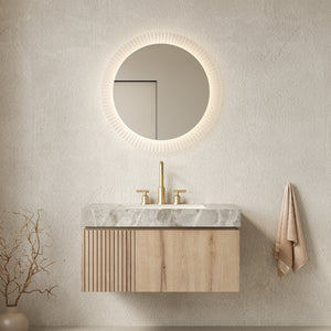 MURI 36" Bathroom Vanity & Sink, Floating Plywood Storage Cabinet with Drawer & Door