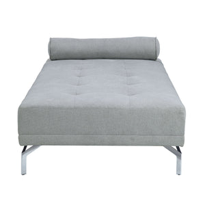 Quenti Velvet Sofa Bed With Pillow - Gray