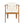 Outdoor Dining Chair Set of 4 with Curved Acacia Wood Arms