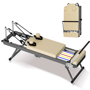 Foldable Pilates Reformer Machine for Home Gym