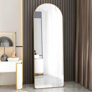 The 4th Generation Floor Mounted Full Length Mirror with Gold Frame