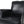 Contemporary Black PU Club Chair with Nailhead Trim and Rolled Armrests