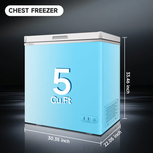 ORIKOOL 5.0 Cu.ft Chest Freezer