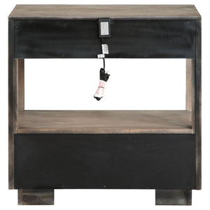 Prescott - 2 Drawers Nightstand With Open Shelf - Taupe