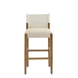 28.5'' Modern Solid Wood Bar Stool with Polyester Cushion - Set of 2