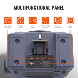 Air Scrubber with 3-Stage Filtration, Stackable Negative Air Machine 800 CFM