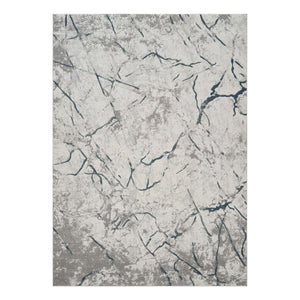 Geometrix - 7'10" X 10'6" Area Rug, Geometric 3D Effect - Ivory / Gray
