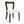 Dining Chair Without Arm Set of 2 (Dark Brown + Beige)
