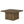 Square Coffee Table With Half Round Base - Brown